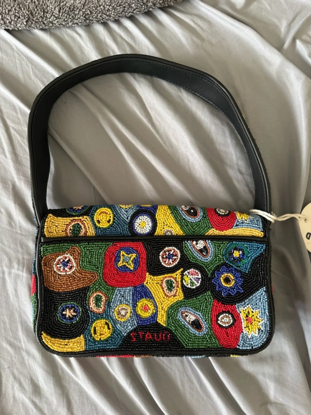 NWT STAUD Tommy Beaded Bag, Millefiori - Picture 7 of 9
